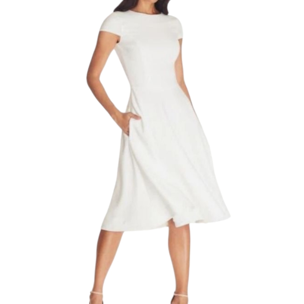 Dress The Population Livia Fit & Flare Elegant Ivory White Dress .Size XXL